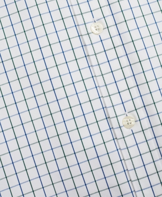 Stretch Madison Classic-Fit Sport Shirt, Non-Iron Windowpane - Brooks Brothers Outlet