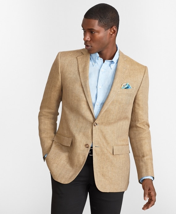 Regent Fit Two-Button Linen Sport Coat - Brooks Brothers Outlet