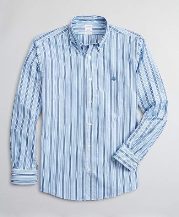 Luxury Collection Regent Fitted Sport Shirt, Button-Down Collar Stripe - Brooks Brothers Outlet
