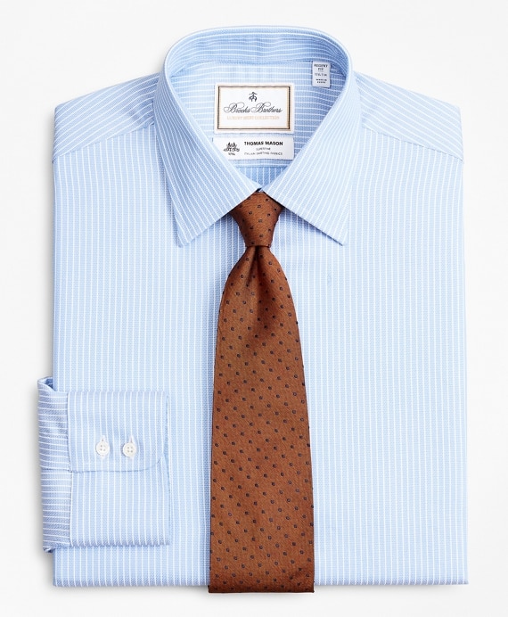 Luxury Collection Regent Fitted Dress Shirt, Franklin Spread Collar Ground Stripe - Brooks Brothers Outlet