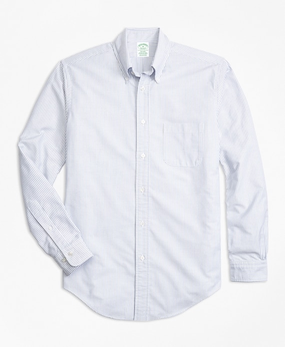 Milano Fit Oxford Bengal Stripe Sport Shirt - Brooks Brothers Outlet