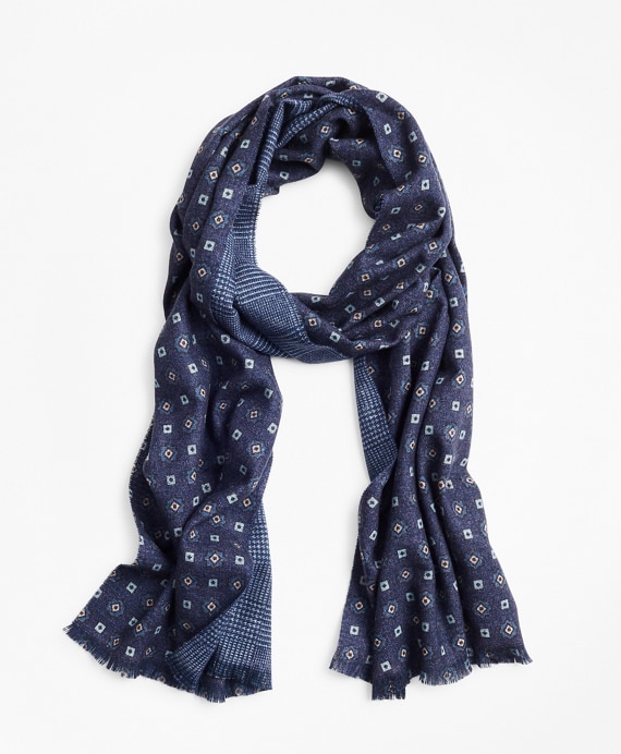 Double-Faced Wool Scarf - Brooks Brothers Outlet