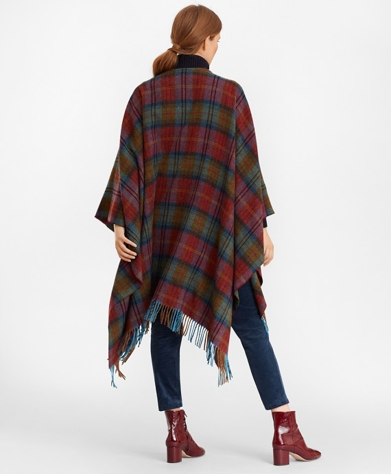 Tartan Wool Ruana - Brooks Brothers Outlet