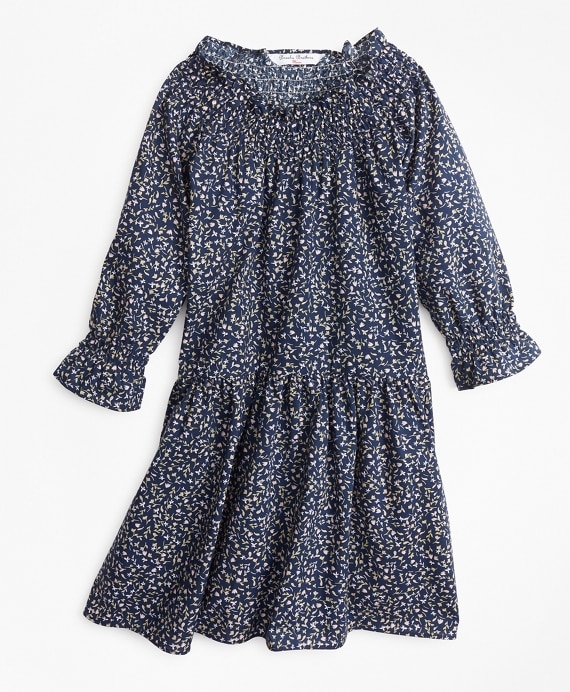 Girls Floral Peasant Dress - Brooks Brothers Factory Outlet