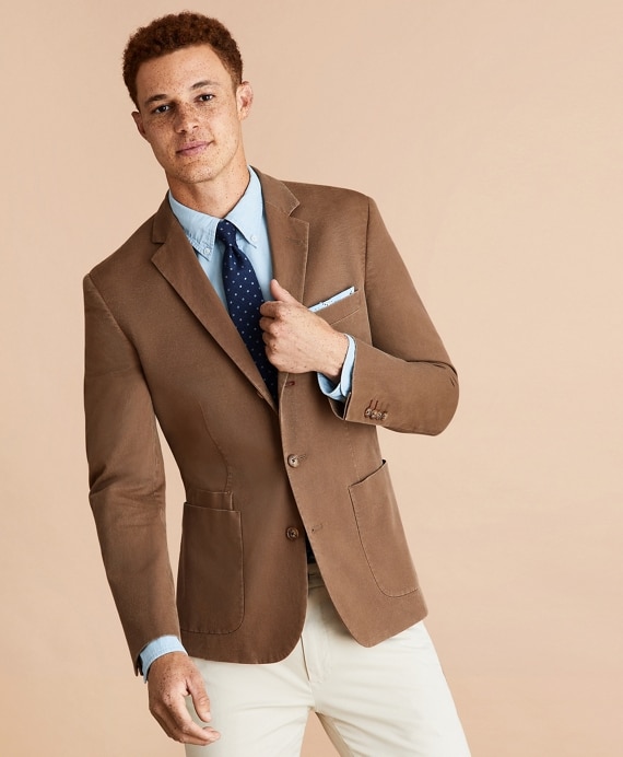 Stretch Cotton Three-Button Sport Coat - Brooks Brothers Factory Outlet