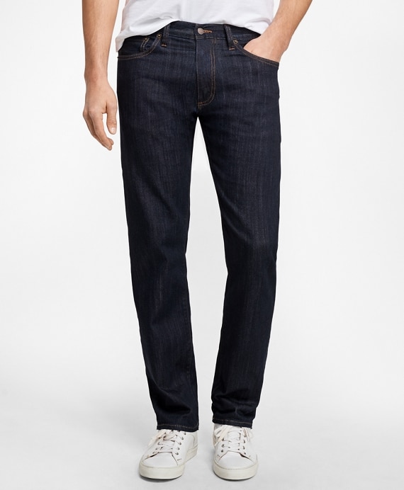 Supima® Stretch Denim Straight Fit Jeans - Brooks Brothers Factory Outlet