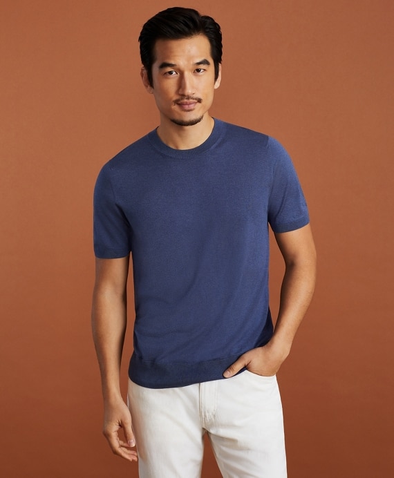 Golden Fleece&reg; Short-Sleeve Silk Sweater - Brooks Brothers Factory Outlet
