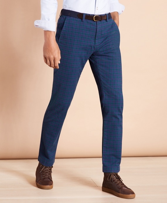 Tartan Twill Pants - Brooks Brothers Outlet