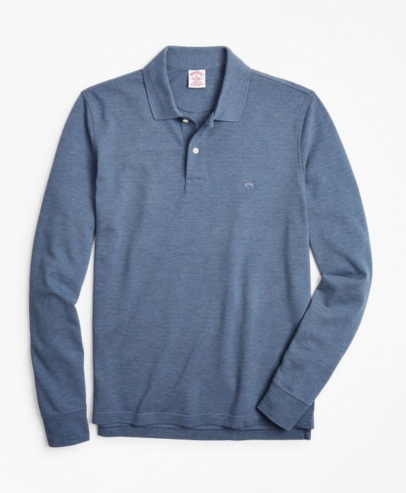 Original Fit Supima&reg; Long-Sleeve Performance Polo Shirt - Brooks Brothers Outlet