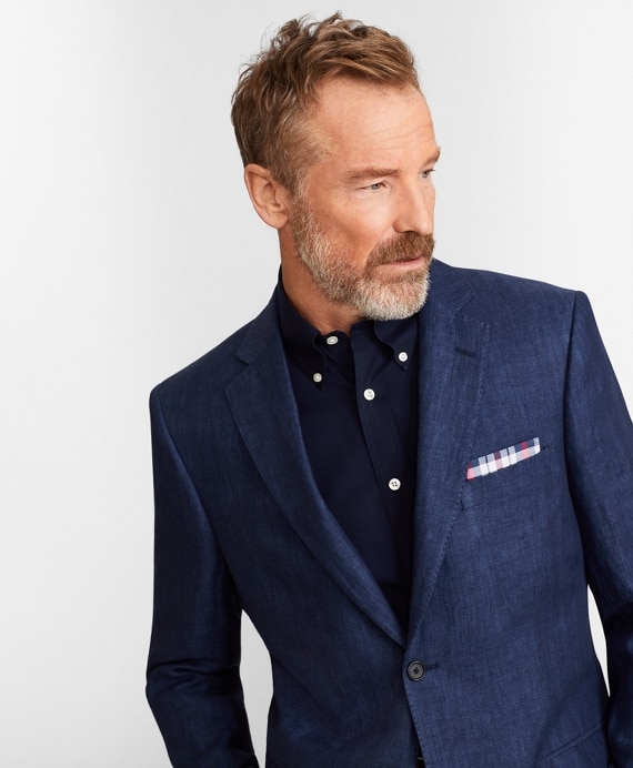 Madison Fit Linen Herringbone Sport Coat - Brooks Brothers Outlet