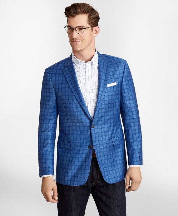 Regent Fit Plaid Sport Coat - Brooks Brothers Outlet