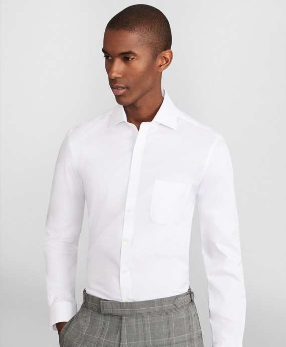 Soho Extra-Slim Fit Dress Shirt, Performance Non-Iron with COOLMAX&reg;, English Spread Collar Twill - Brooks Brothers Outlet