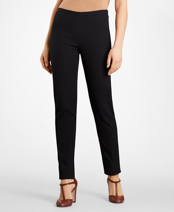 Stretch-Cotton Jacquard Pants - Brooks Brothers Factory Outlet