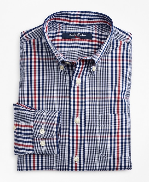 Boys Non-Iron Glen Plaid Sport Shirt - Brooks Brothers Factory Outlet