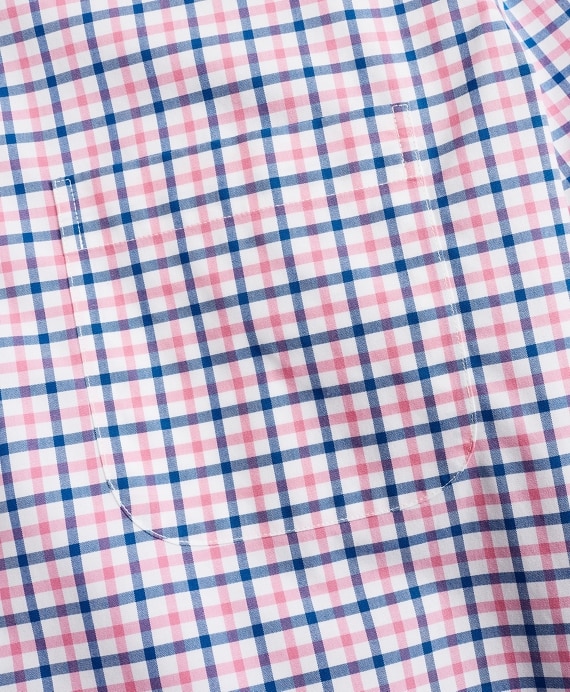 Stretch Madison Classic-Fit Sport Shirt, Non-Iron Windowpane - Brooks Brothers Outlet