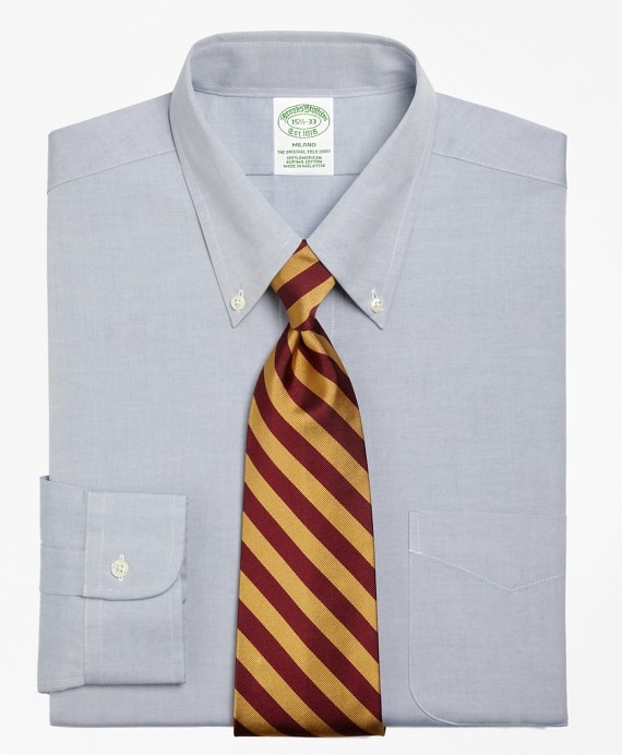 Milano Slim-Fit Dress Shirt, Button-Down Collar - Brooks Brothers Outlet