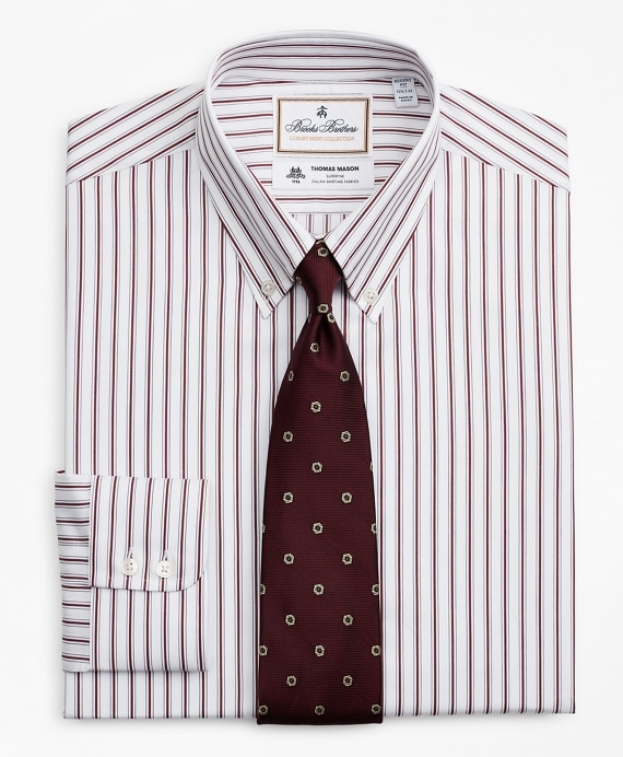 Luxury Collection Regent Fitted Dress Shirt, Button-Down Collar Stripe - Brooks Brothers Outlet