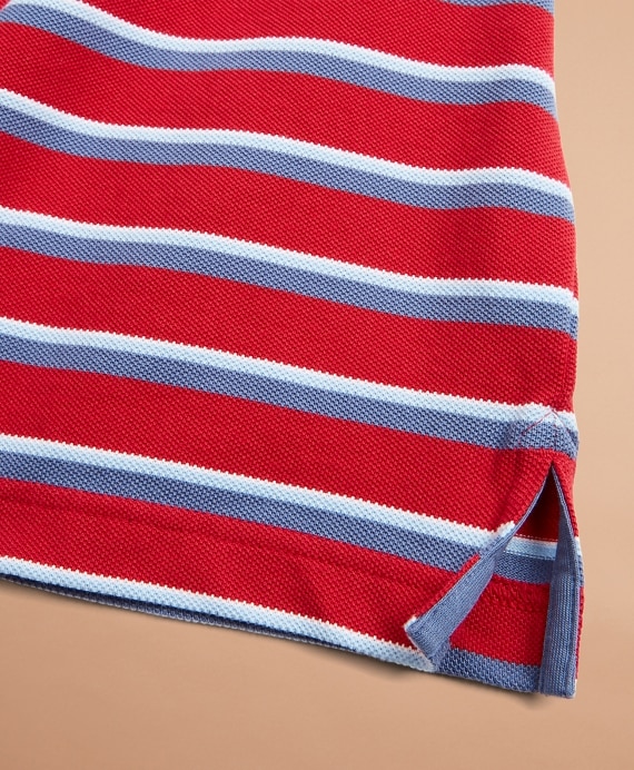 Striped Pique Polo Shirt - Brooks Brothers Outlet