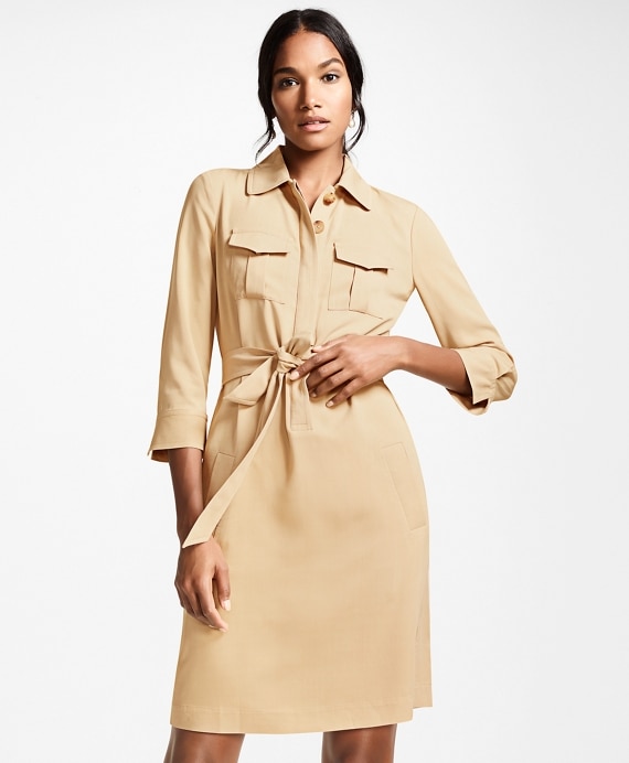 Twill Shirt Dress - Brooks Brothers Outlet