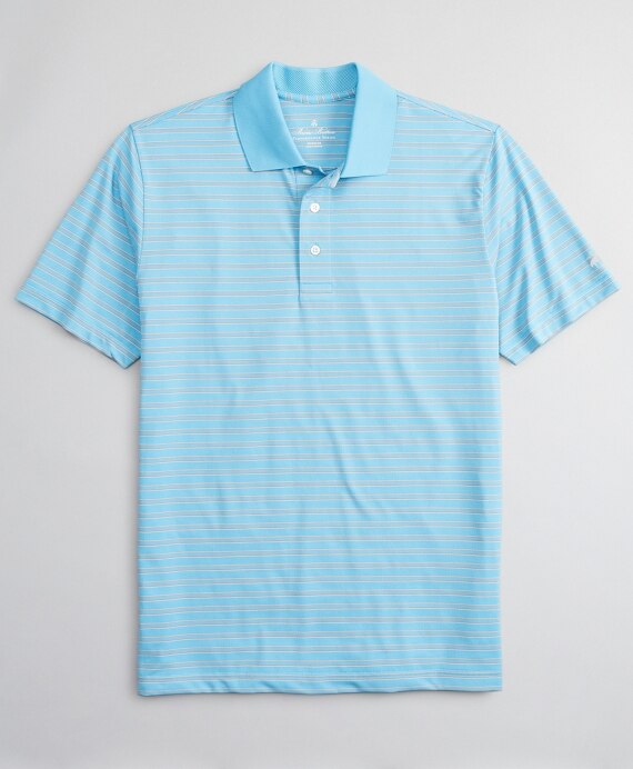 Performance Series Textured Bar Stripe Polo Shirt - Brooks Brothers Outlet
