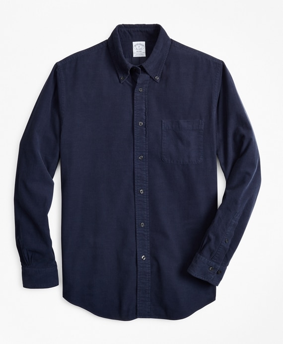 Regent Fit Garment-Dyed Corduroy Sport Shirt - Brooks Brothers Outlet