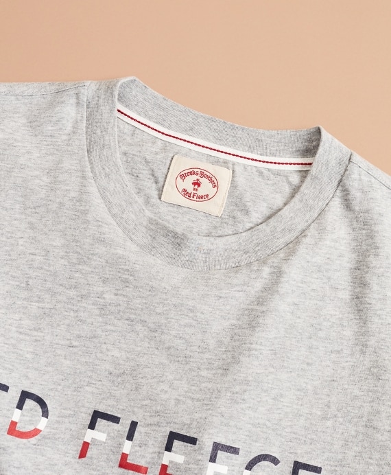 Jersey Cotton Red Fleece Graphic T-Shirt - Brooks Brothers Outlet