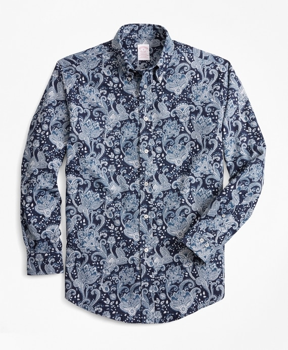 Madison Fit Paisley Flannel Sport Shirt - Brooks Brothers Outlet