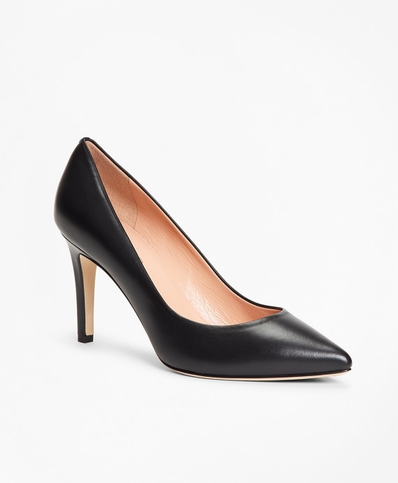 Leather Point-Toe Pumps - Brooks Brothers Outlet