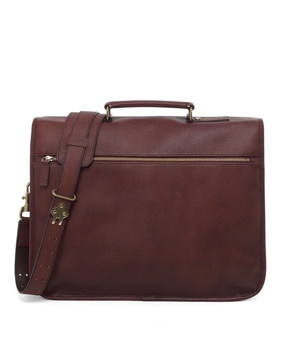 Football Leather Briefcase - Brooks Brothers Outlet