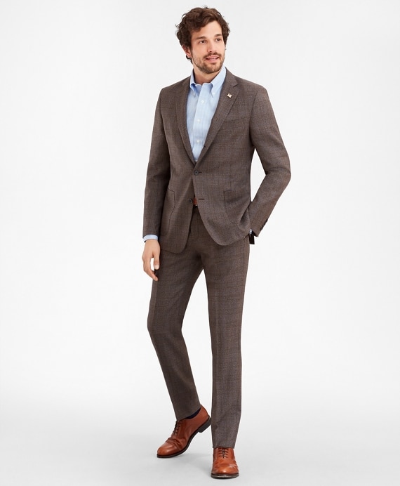 Regent Fit Three-Button Multi-Plaid 1818 Suit - Brooks Brothers Outlet