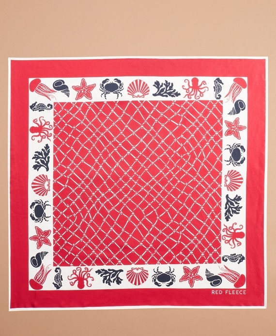 Nautical-Print Silk Square Scarf - Brooks Brothers Outlet