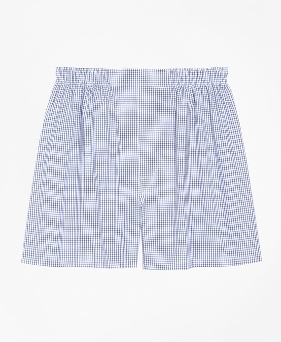 Traditional Fit Small Check Boxers - Brooks Brothers Factory Outlet