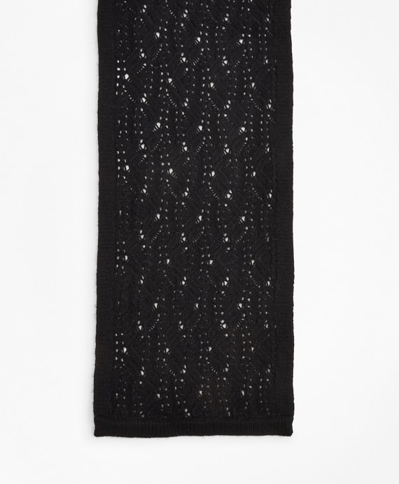 Pointelle Cable-Knit Cashmere Scarf - Brooks Brothers Outlet
