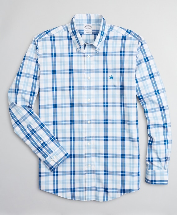 Stretch Regent Fitted Sport Shirt, Non-Iron Check - Brooks Brothers Outlet