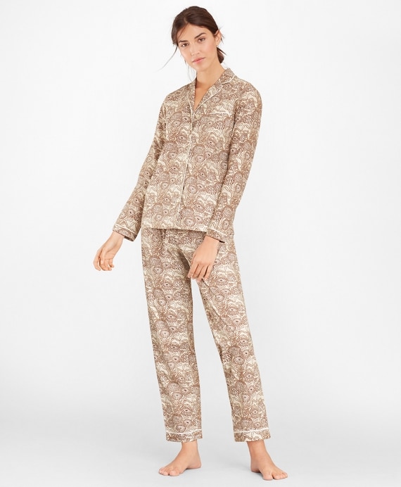 Floral-Print Supima&reg; Cotton Poplin Pajama Set - Brooks Brothers Factory Outlet