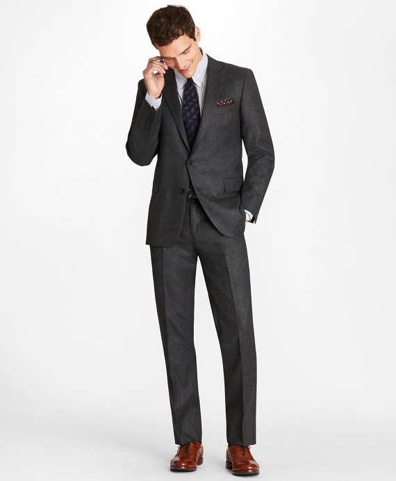 Regent Fit Stretch Flannel 1818 Suit - Brooks Brothers Outlet