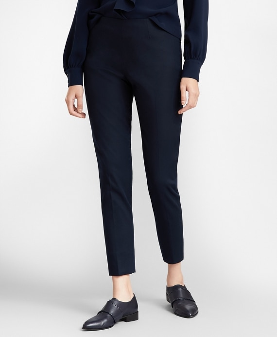 Stretch Cotton Ankle Pants - Brooks Brothers Outlet
