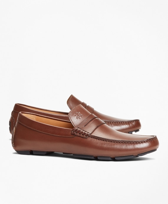 Leather Driving Moccasins - Brooks Brothers Outlet