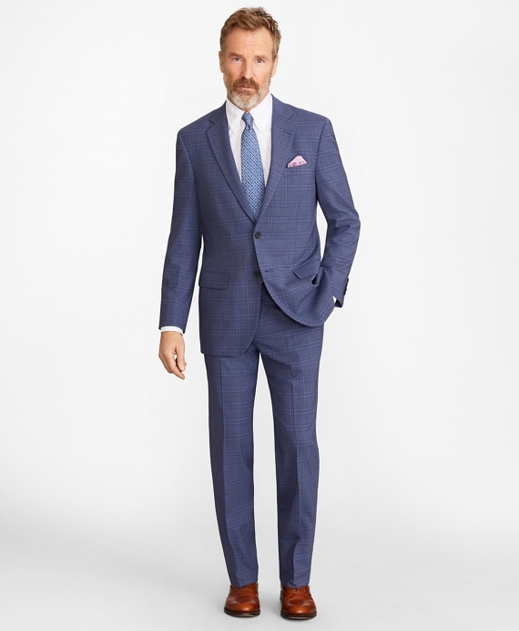 Madison Fit BrooksCool&reg; Subtle Plaid Suit - Brooks Brothers Outlet