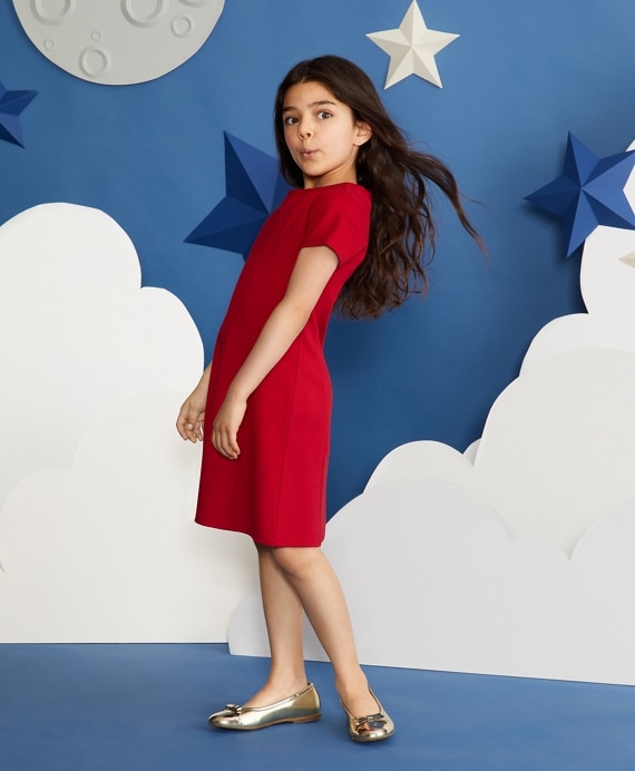 Girls Knit Ponte Dress - Brooks Brothers Outlet