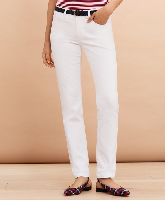 Stretch Denim Five-Pocket Pants - Brooks Brothers Outlet