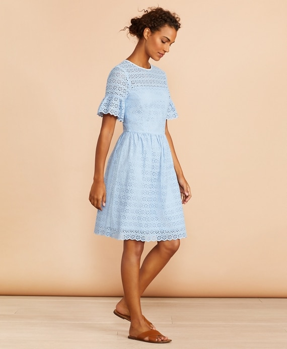 Cotton Eyelet Dress - Brooks Brothers Outlet