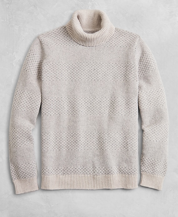 Golden Fleece&reg; Wool-Cashmere Striped Turtleneck Sweater - Brooks Brothers Factory Outlet