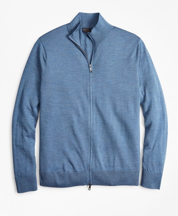 BrooksTech&trade; Merino Wool Full-Zip Sweater - Brooks Brothers Outlet