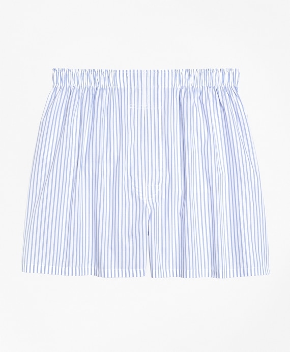 Traditional Fit Ground Stripe Boxers - Brooks Brothers Outlet