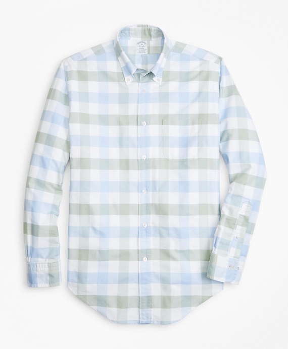 Regent Fit Oxford Check Sport Shirt - Brooks Brothers Outlet