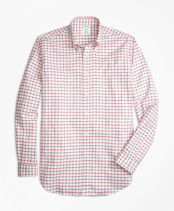 Milano Fit Oxford Large Check Sport Shirt - Brooks Brothers Outlet