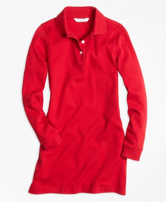 Girls Long-Sleeve Polo Dress - Brooks Brothers Factory Outlet