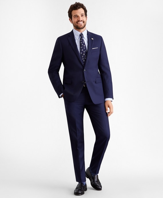 Regent Fit Two-Button Stripe 1818 Suit - Brooks Brothers Outlet
