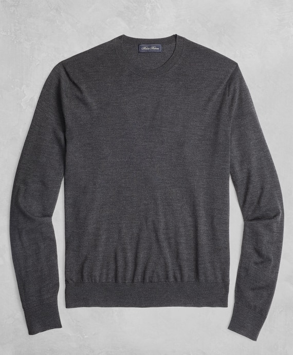 Golden Fleece&reg; 3-D Knit Fine-Gauge Merino Crewneck Sweater - Brooks Brothers Outlet